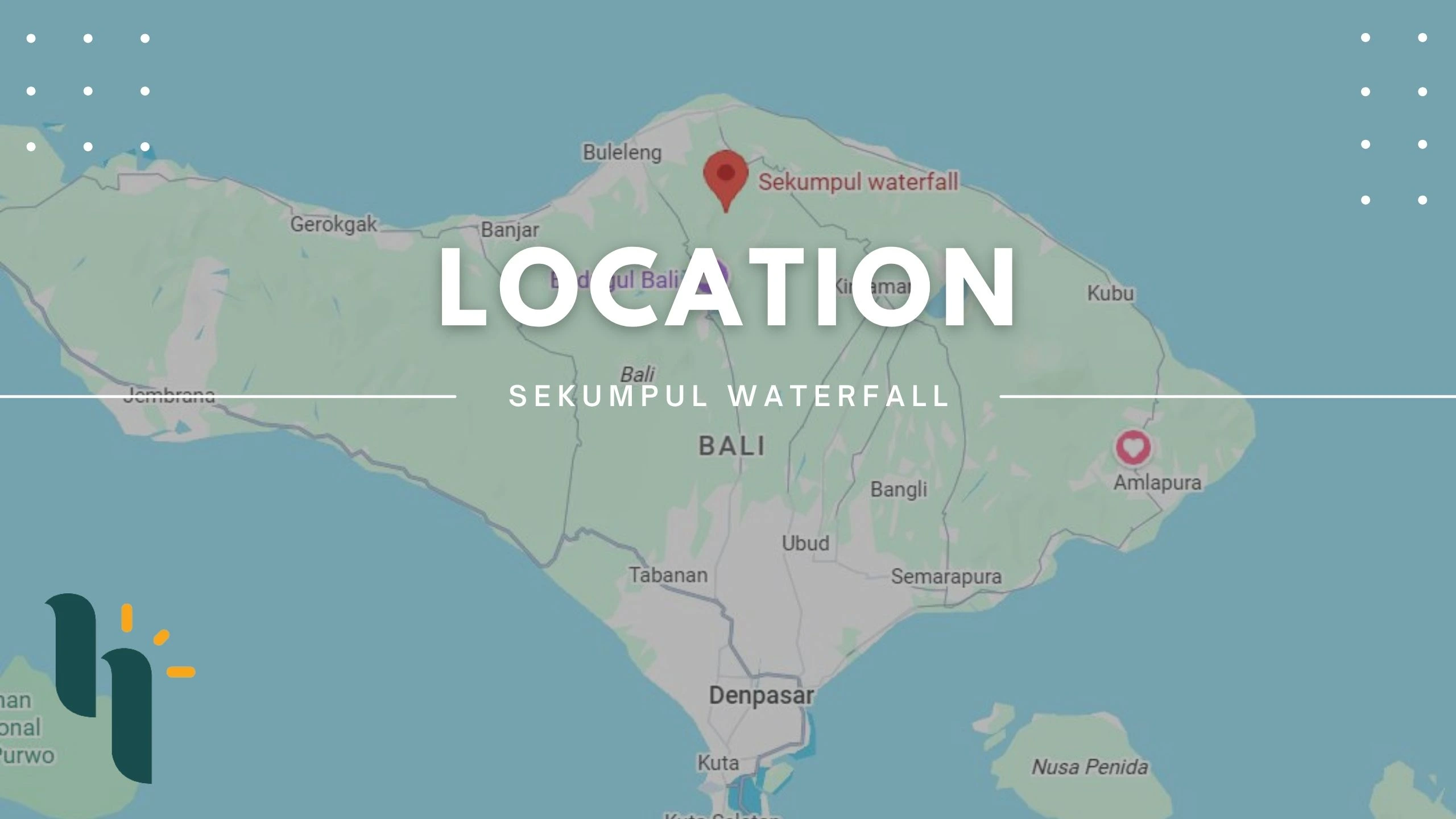 Sekumpul waterfall location